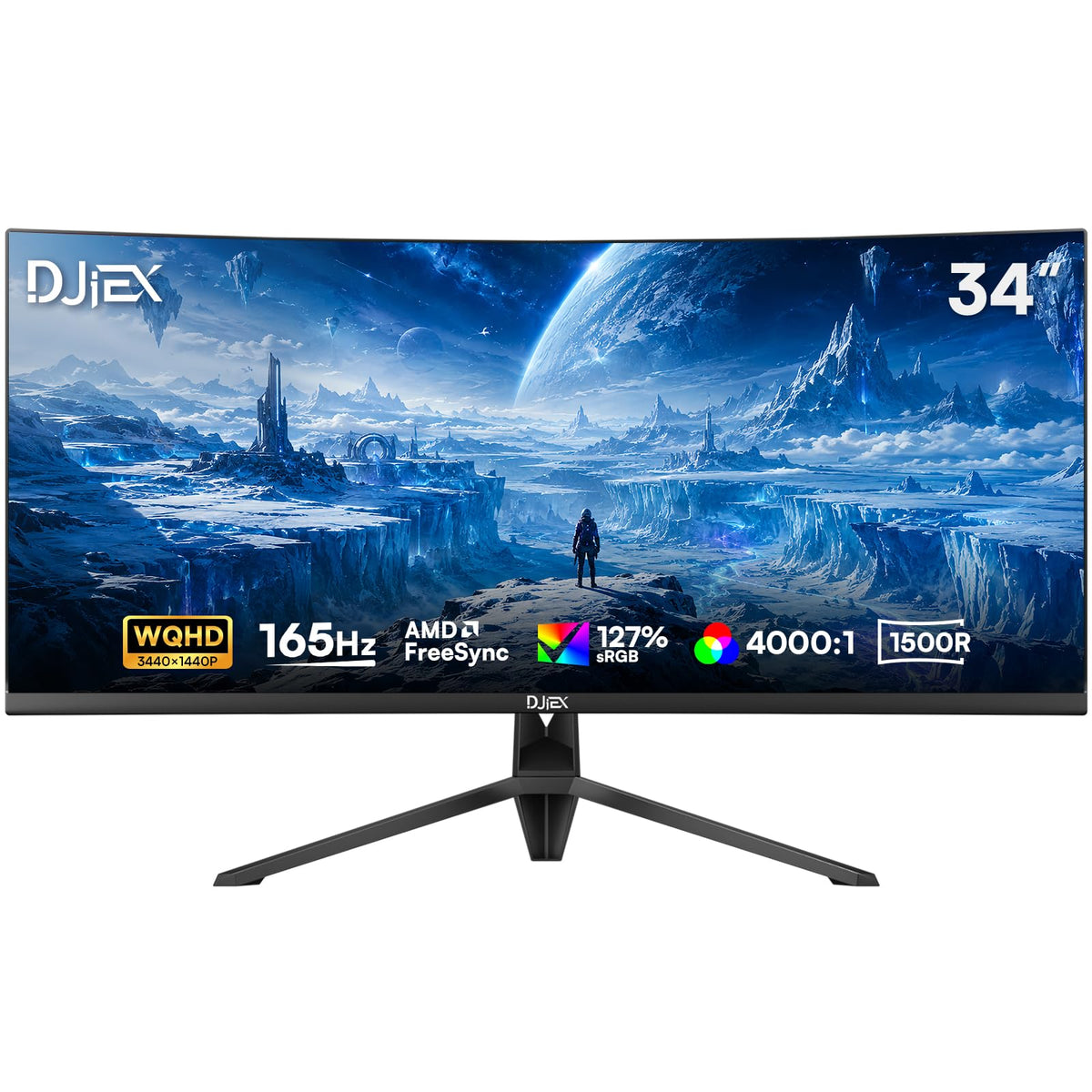 34 Inch Ultrawide Curved Gaming Monitor WQHD 165Hz 1500R V32575