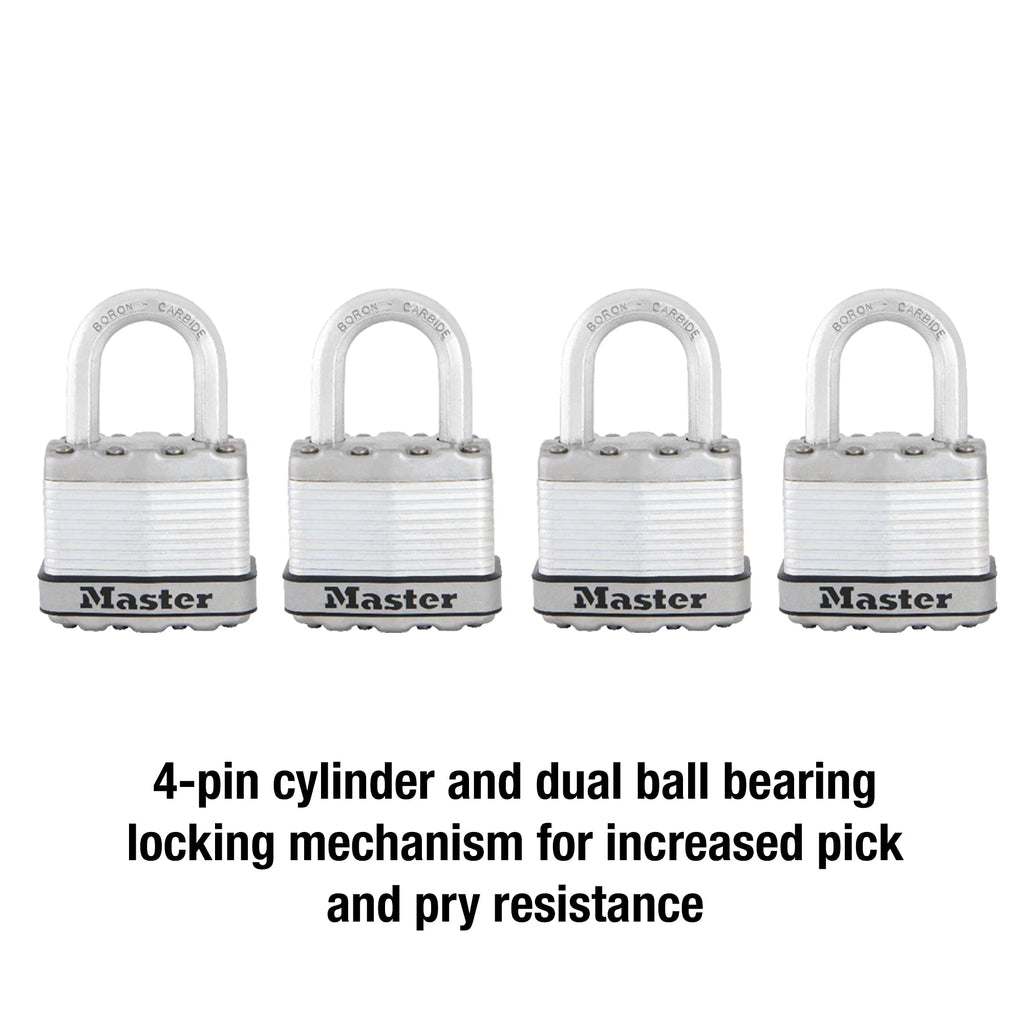 Heavy Duty Keyed-Alike Padlock 4 Pack E83420