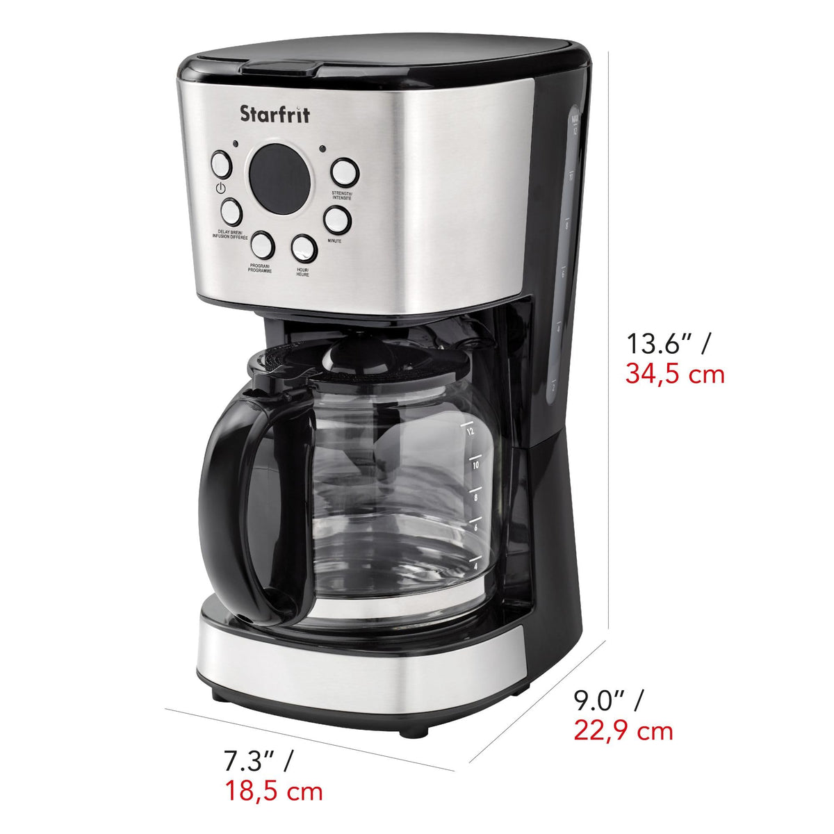 Programmable 12 Cup Stainless Steel Coffee Maker A256274