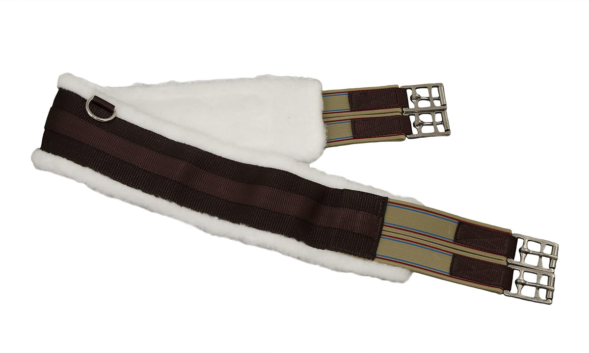 Fleece English Girth with Double Elastic Q213258