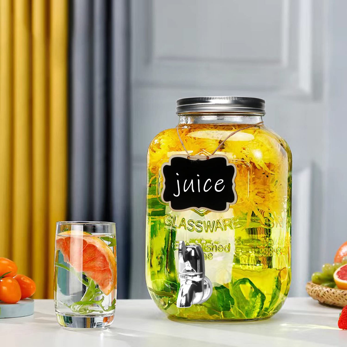 1-Gallon Beverage Dispenser 2 Pack with Stand L4842