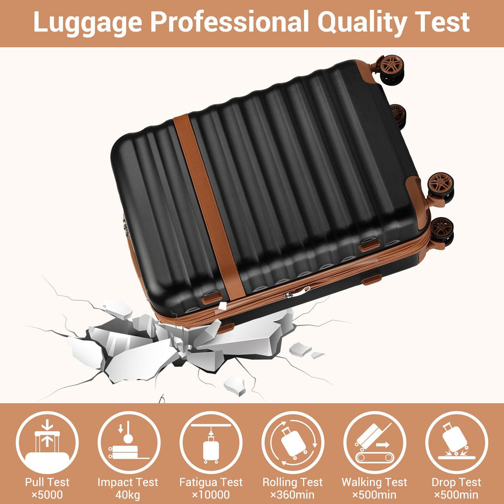 Black 20in Expandable Hardshell Carry-On Q4124