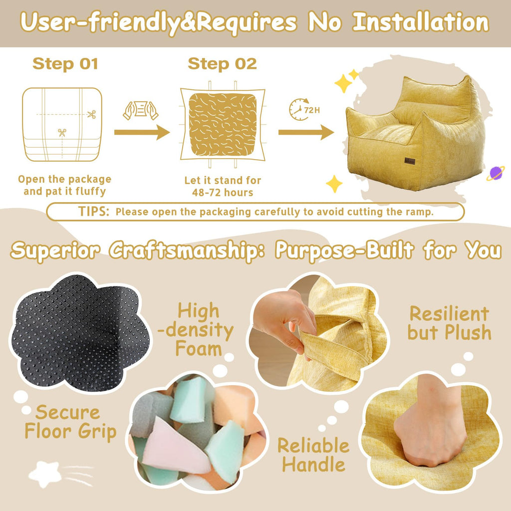 Fluffy Bean Bag Chair M2877