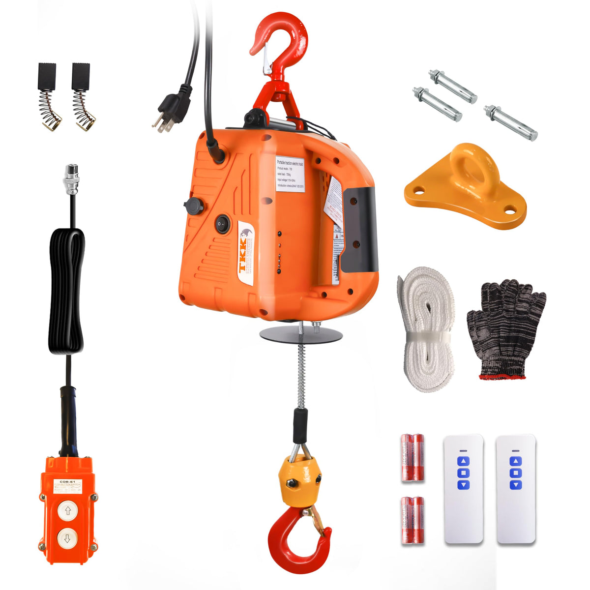 1500W 1100 lb Capacity Electric Hoist D191732