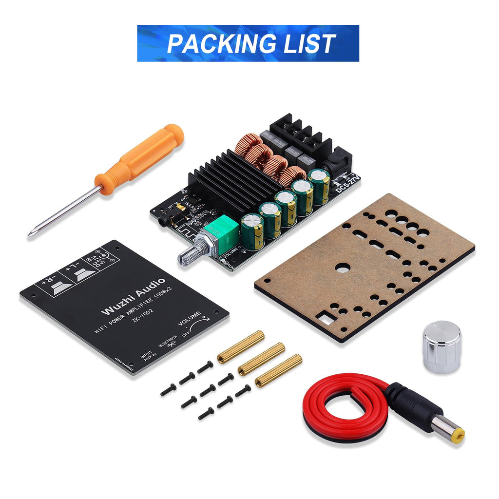 Bluetooth 5.0 Audio Amplifier Board 100W x 2 2.0 Channel Mini Amp B434630