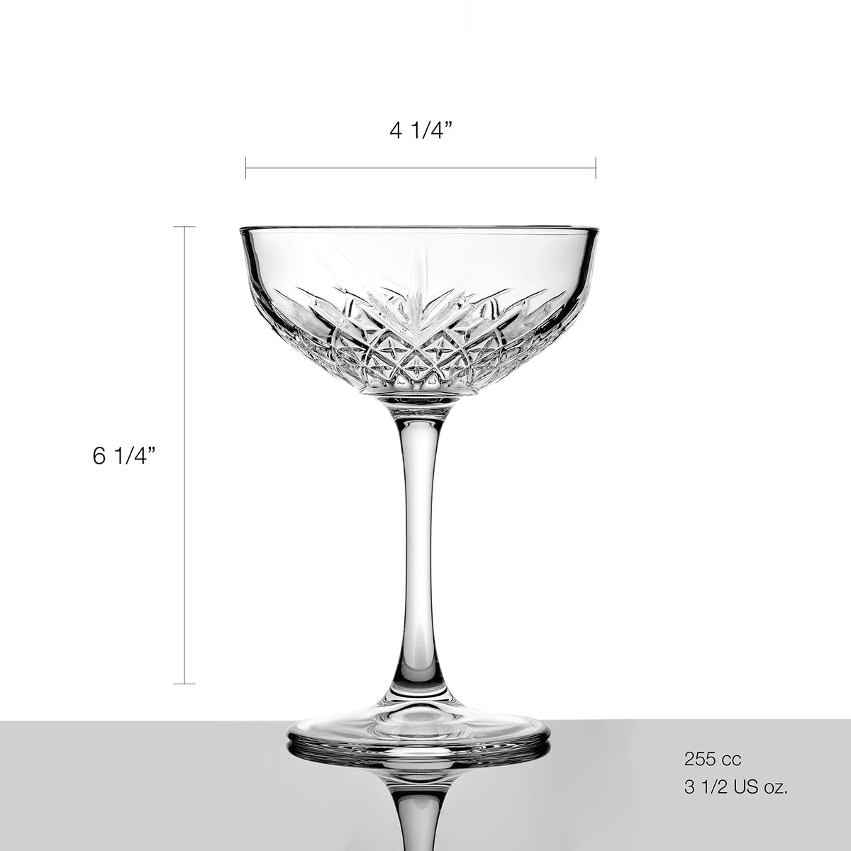 Set Of 4 Coupe Cocktail Glasses 8.6 oz G645