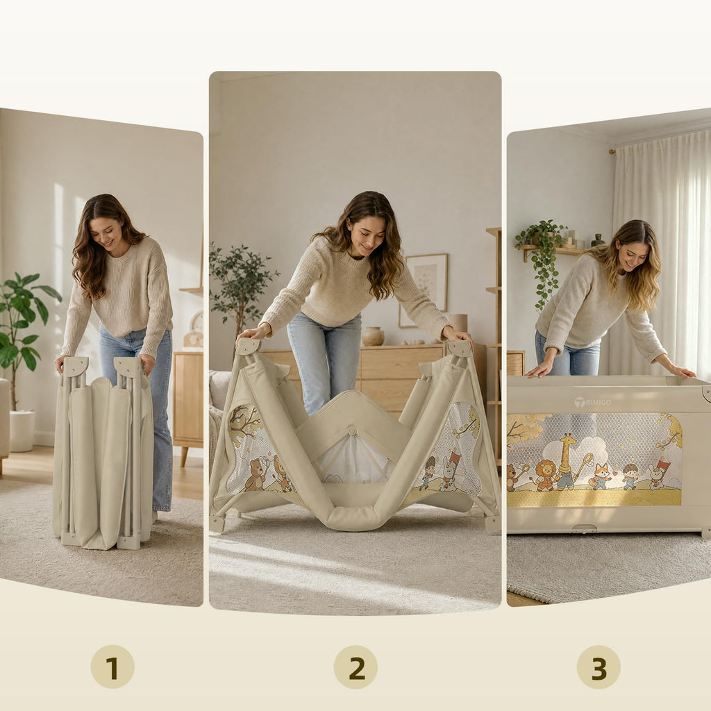 50"x50" Foldable Baby Playpen with Mat F239