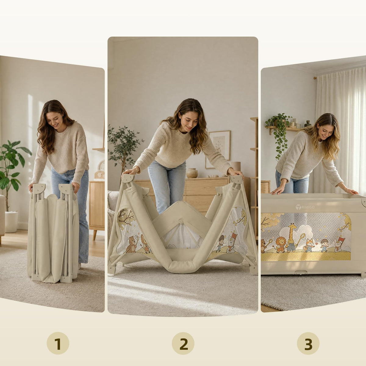 50"x50" Foldable Baby Playpen with Mat F239
