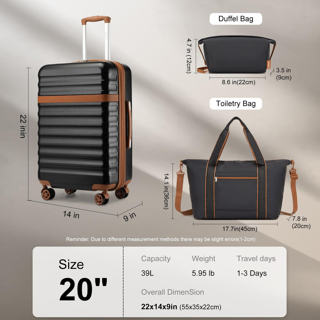 Black 20in Expandable Hardshell Carry-On Q4124
