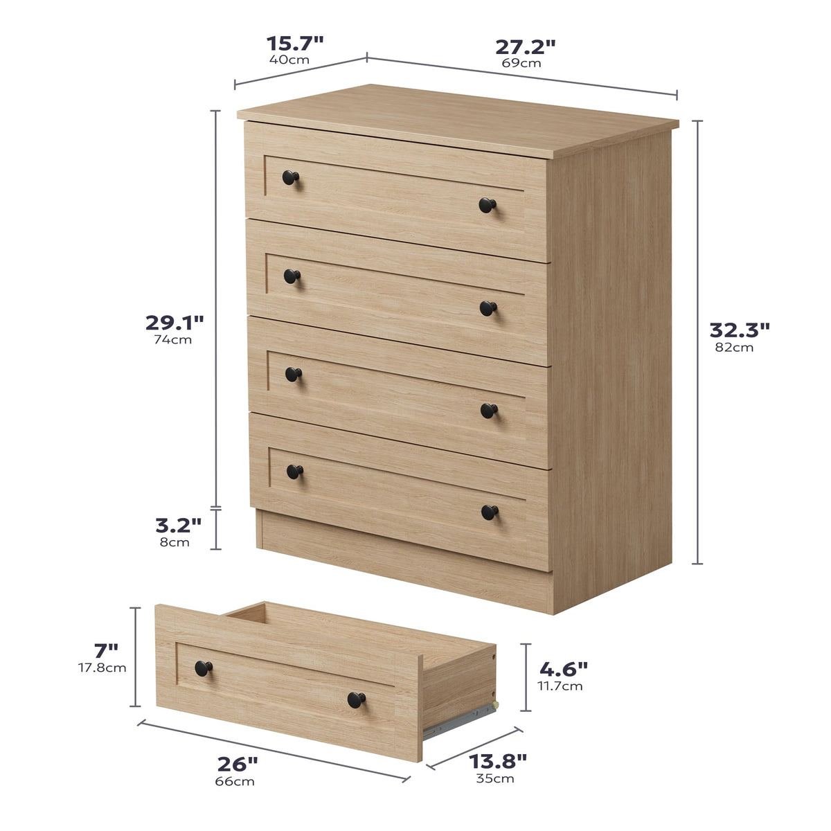 4 Drawer Dresser T258815