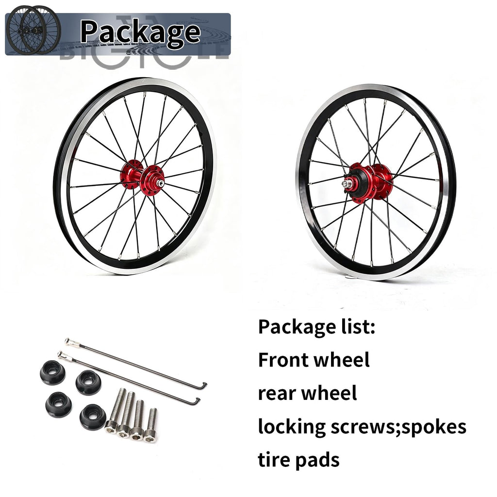 14inch 412 V-Brake Folding Bike Wheelset Z67814