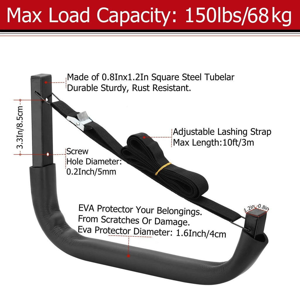 Wall Mount Kayak Storage Hooks U95644