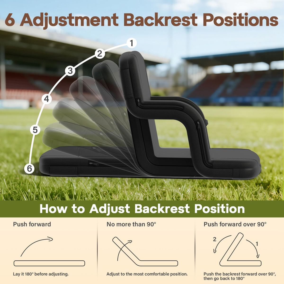 Heated Stadium Seat with Back Support K272308