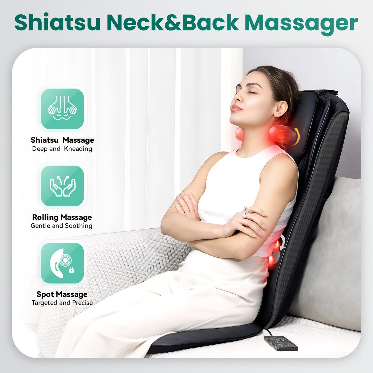 Shiatsu Neck Back Massager with Heat B40545