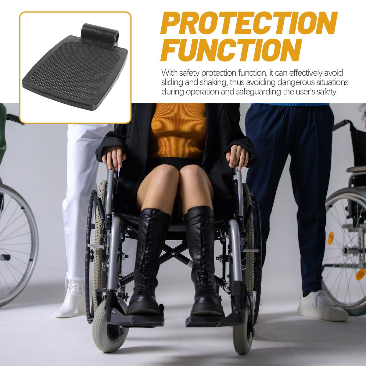 Wheelchair Footrest Pair Plastic Footplates I599793