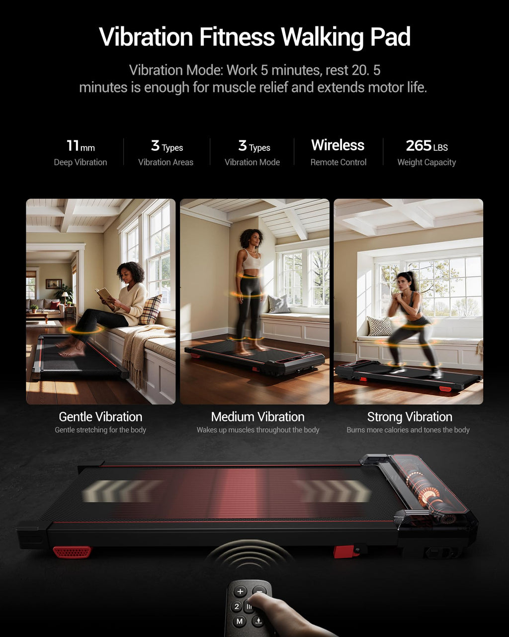 Walking Pad with Vibration Plate Q362