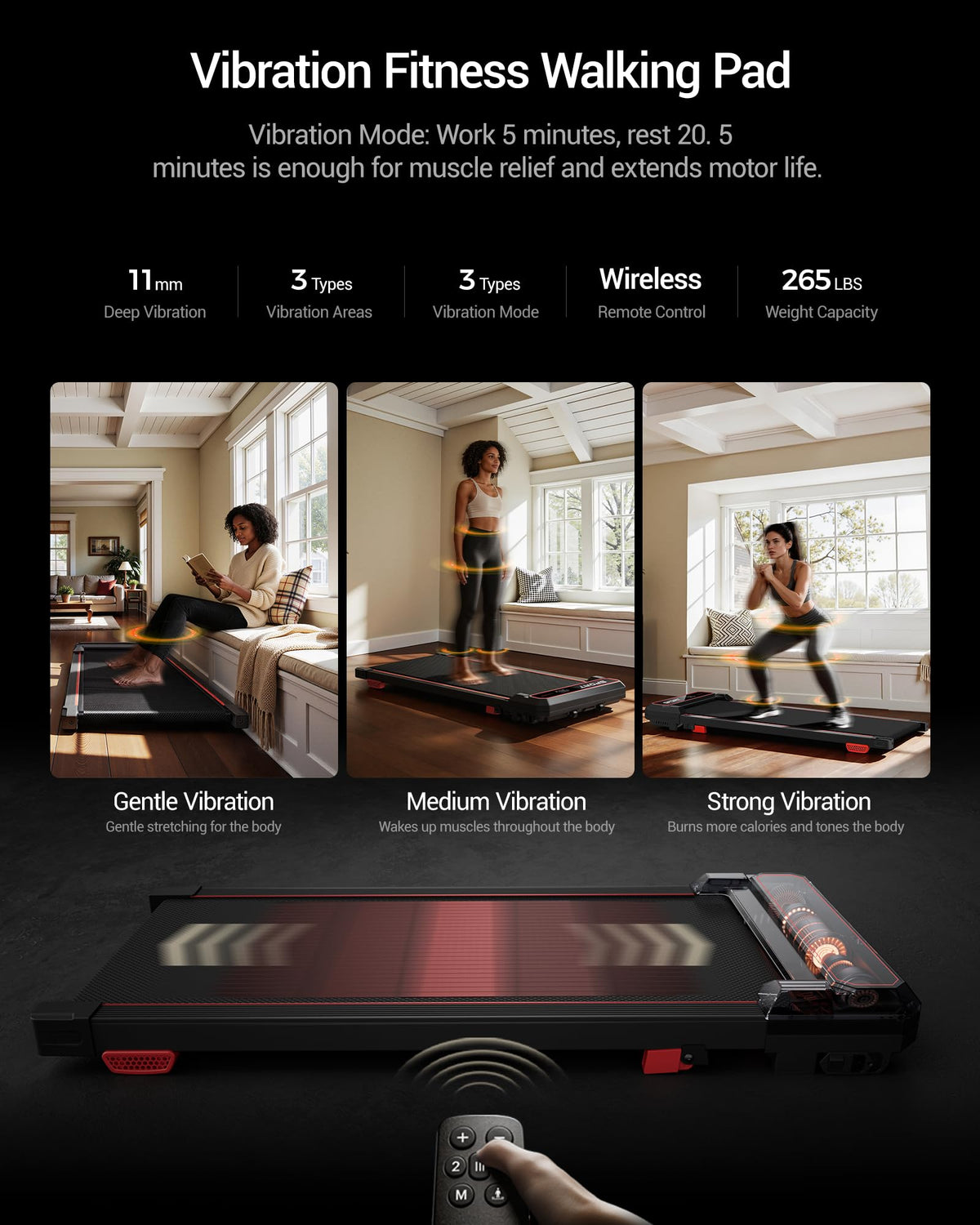 Walking Pad with Vibration Plate Q362