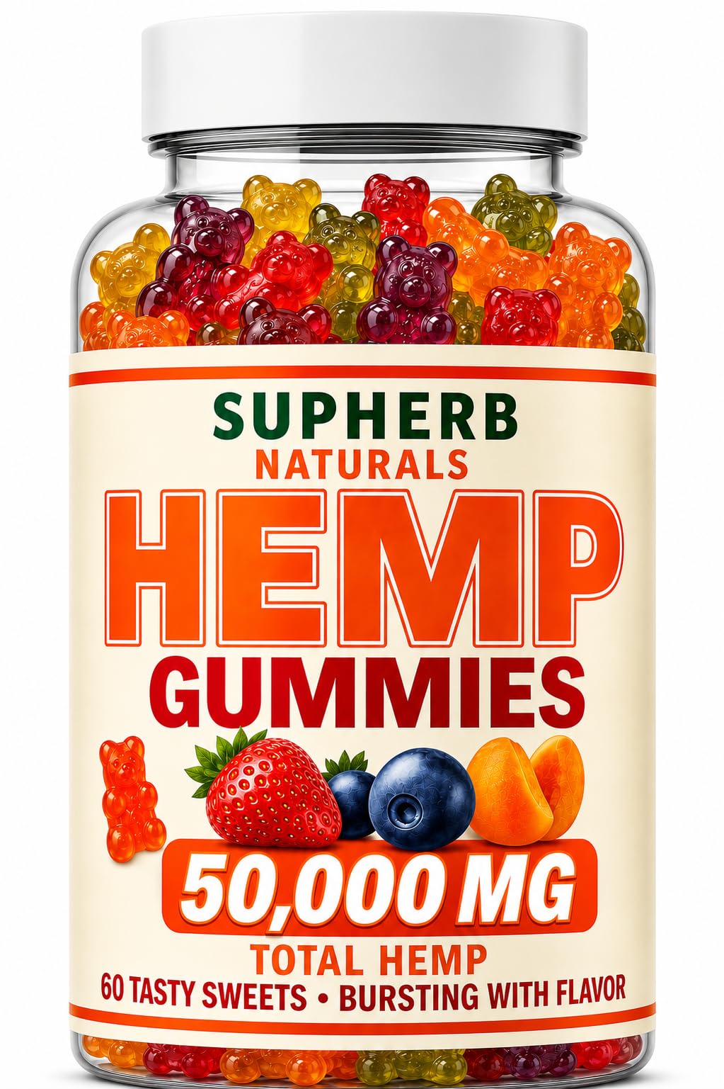 Sugar Free Vegan Hemp Gummies, 60 Count J402462