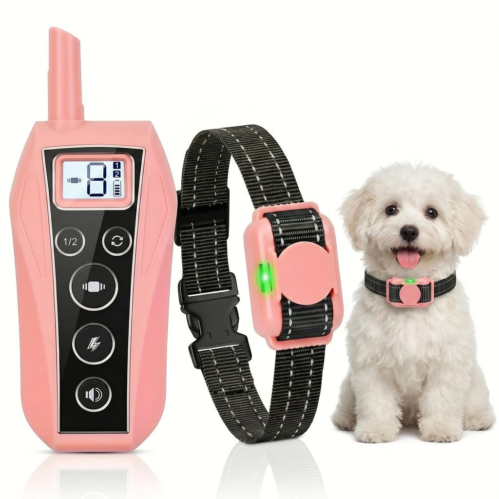 Pink 2000FT Waterproof Dog Training Collar M400