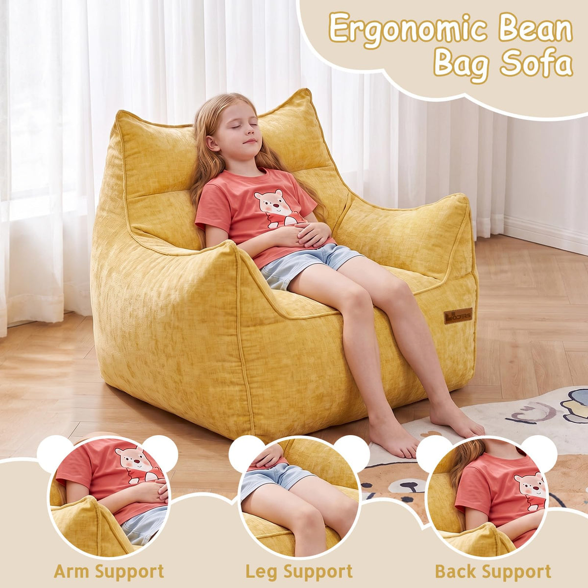 Fluffy Bean Bag Chair M2877