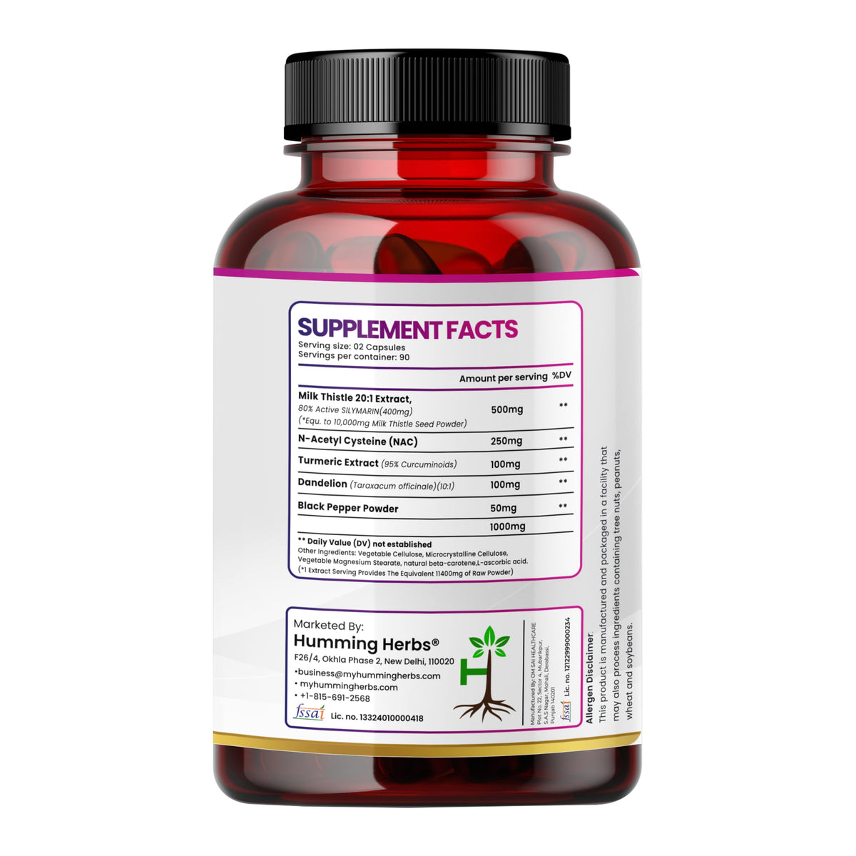 Milk Thistle Supplement 1000Mg 180 Capsules D684831