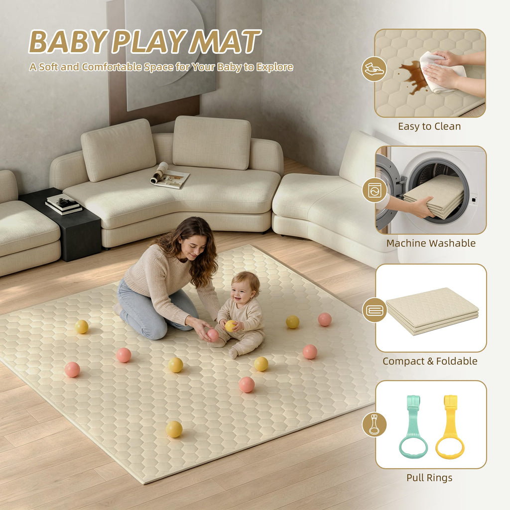 50"x50" Foldable Baby Playpen with Mat F239