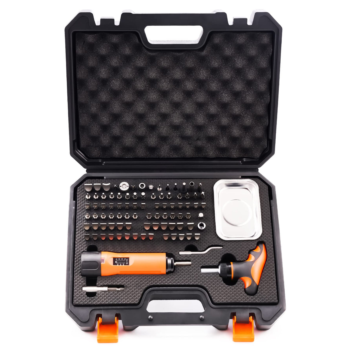 1/4" Adjustable Torque Screwdriver Set with T-BAR Ratchet, 92 Pieces E505197