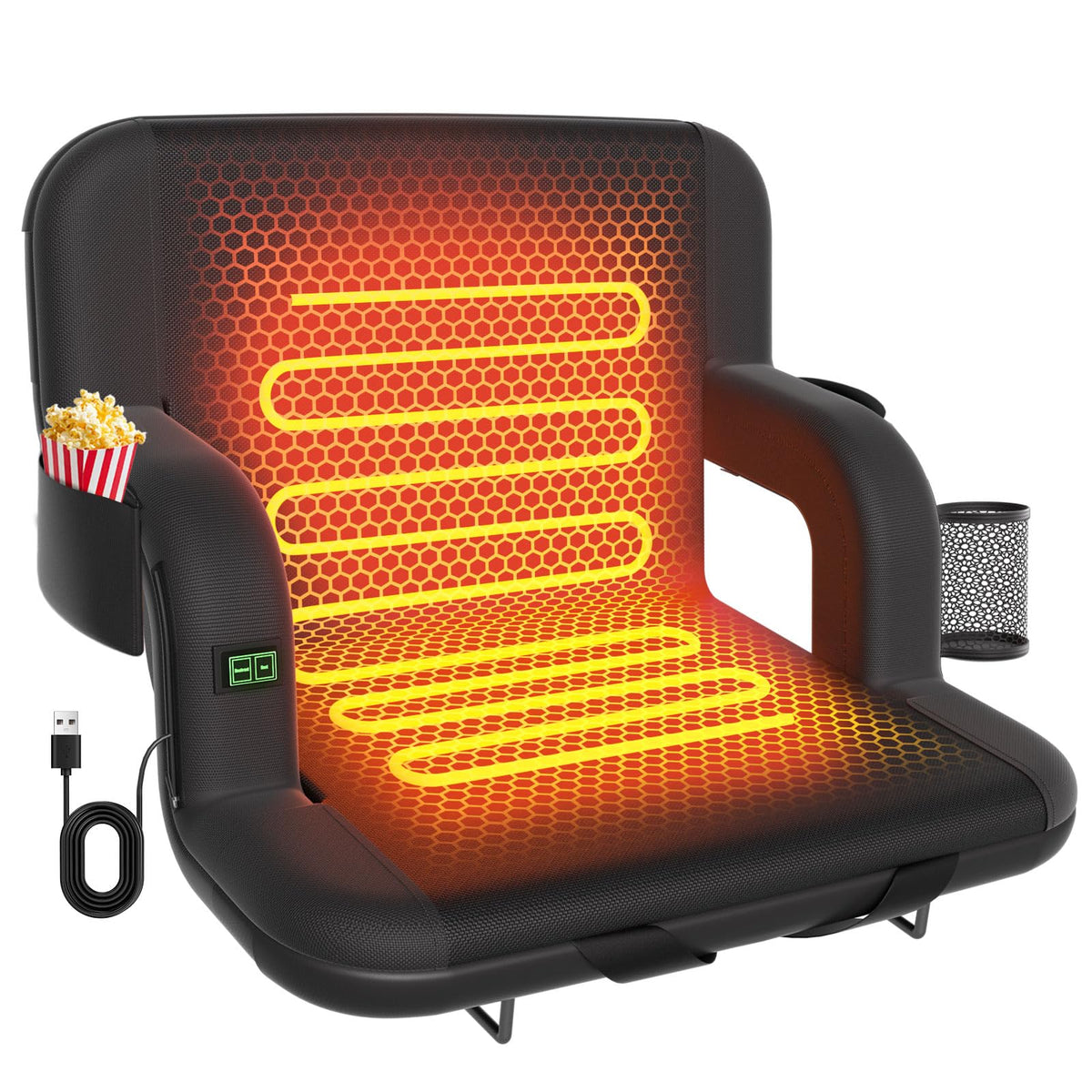 Heated Stadium Seat with Back Support K272308