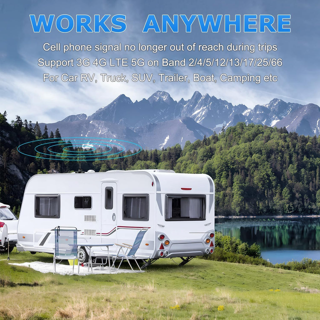 Cell Phone Signal Booster for Car RV SUV 5G 4G LTE E58366
