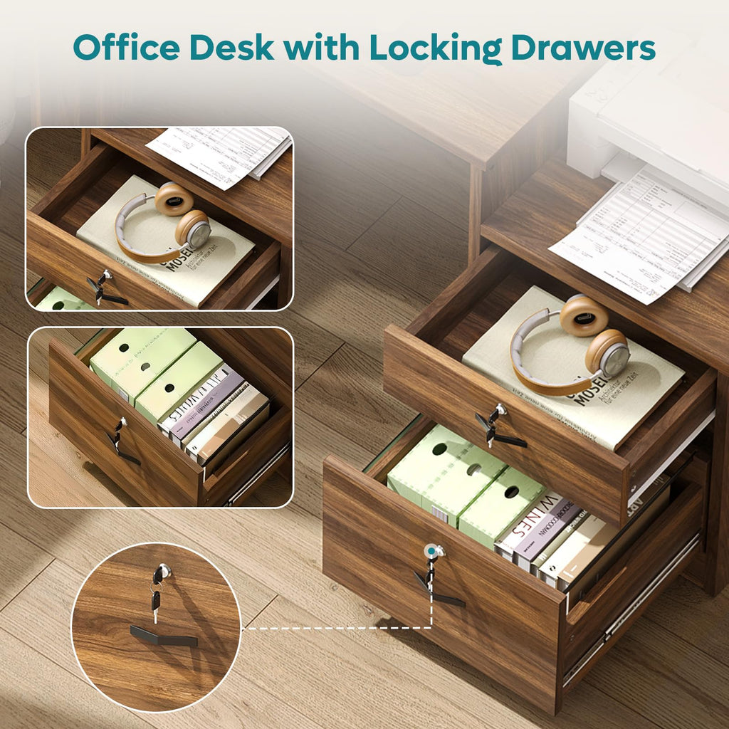 55-Inch Computer Desk with File Drawer D4250