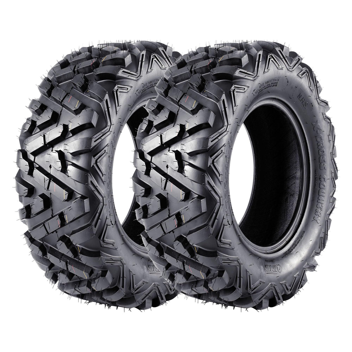 2 Pack 19x7-8 Tubeless All Terrain ATV Tires W5001