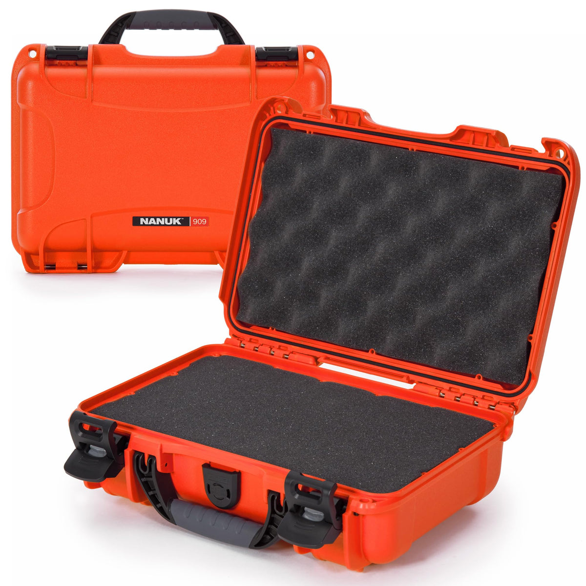 Orange Waterproof Camera Hard Case with Cubed Foam K94579