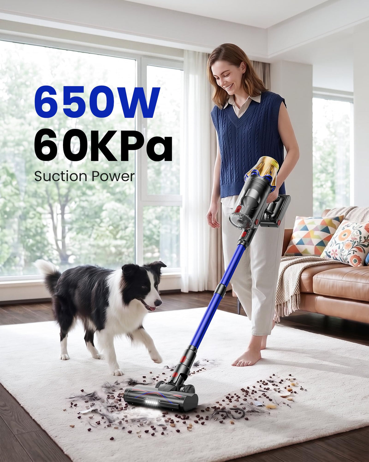 650W 60KPA Cordless Stick Vacuum Cleaner S64458
