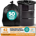 42-Gallon 4 Mil Black Contractor Bags 50-Count L84390