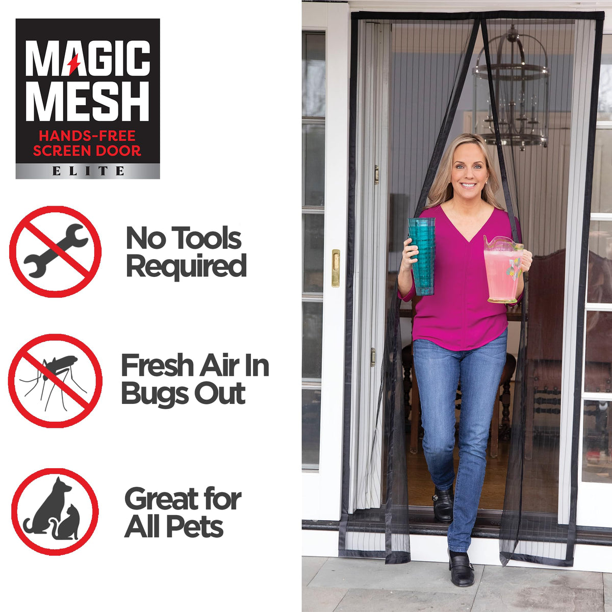 Magnetic Screen Door up to 39 x 83 Inches U60840