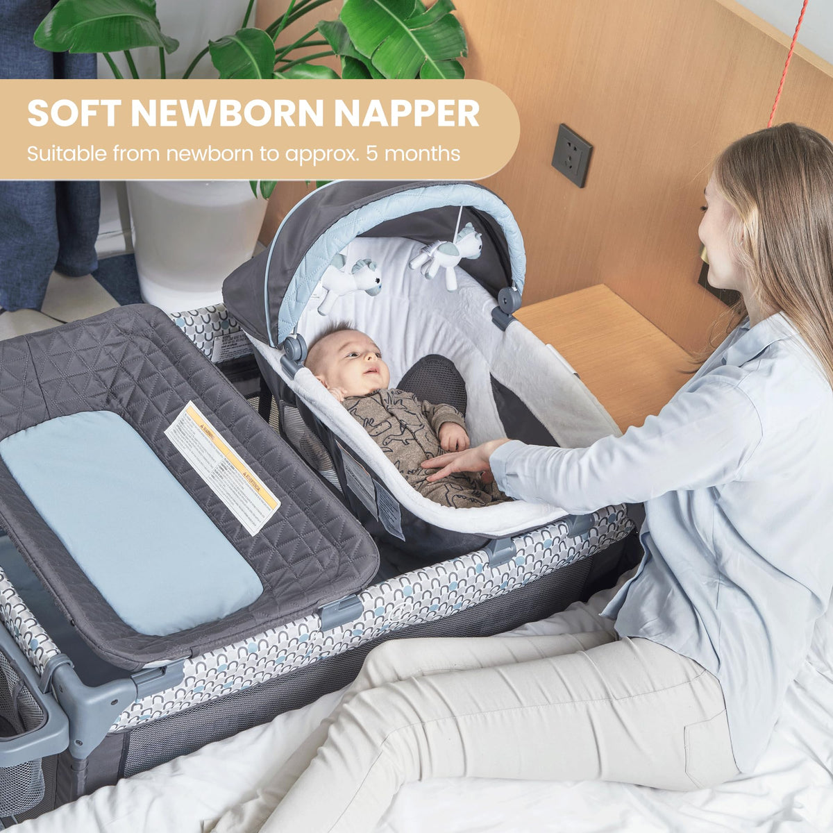 5 in 1 Foldable Baby Crib Playpen L7283