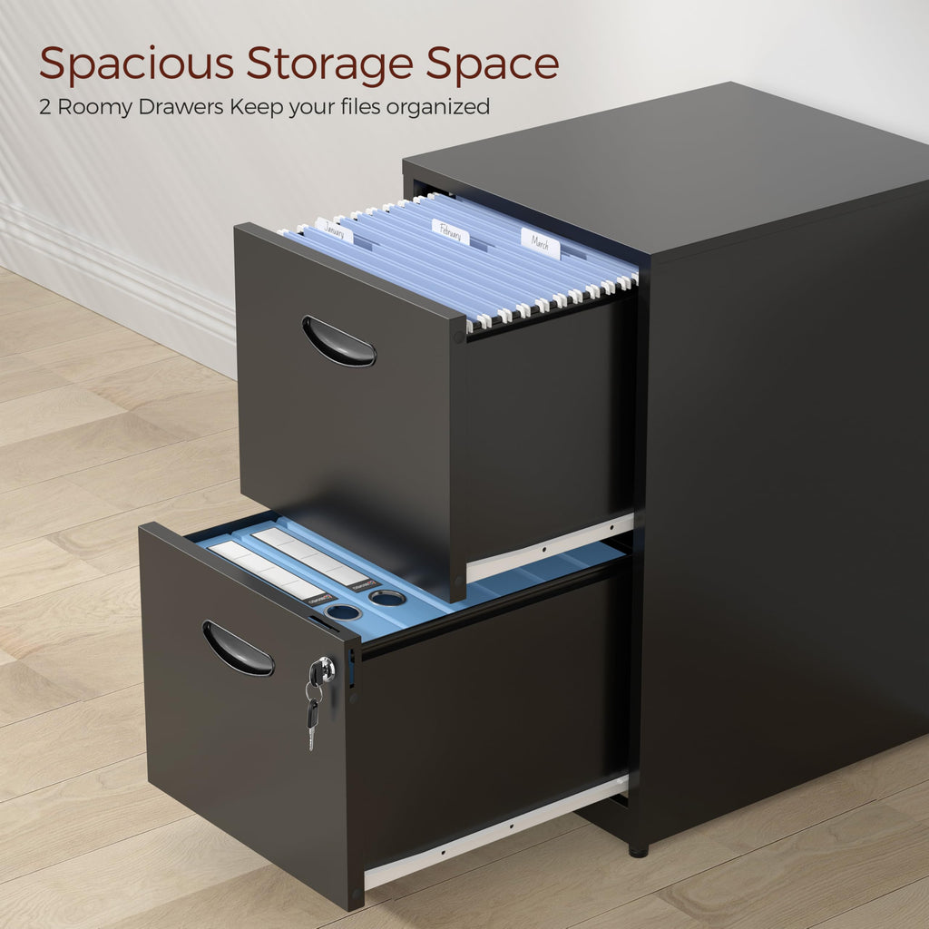 2 Drawer Metal File Cabinet with Lock V6084