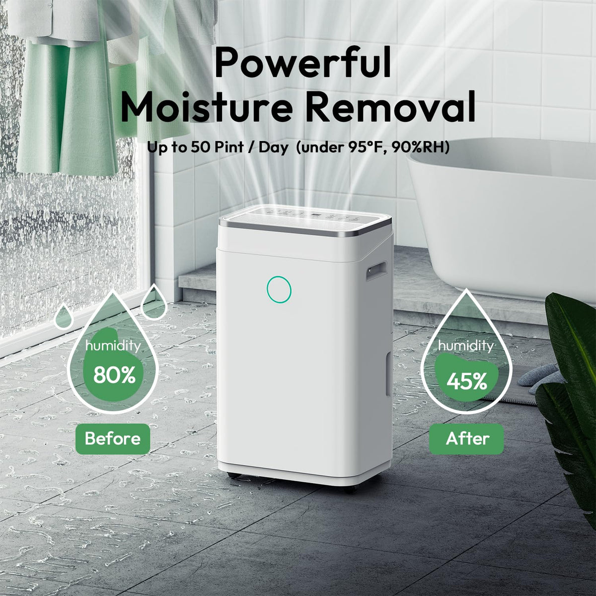 50 Pint Dehumidifier with Drain Hose W62319
