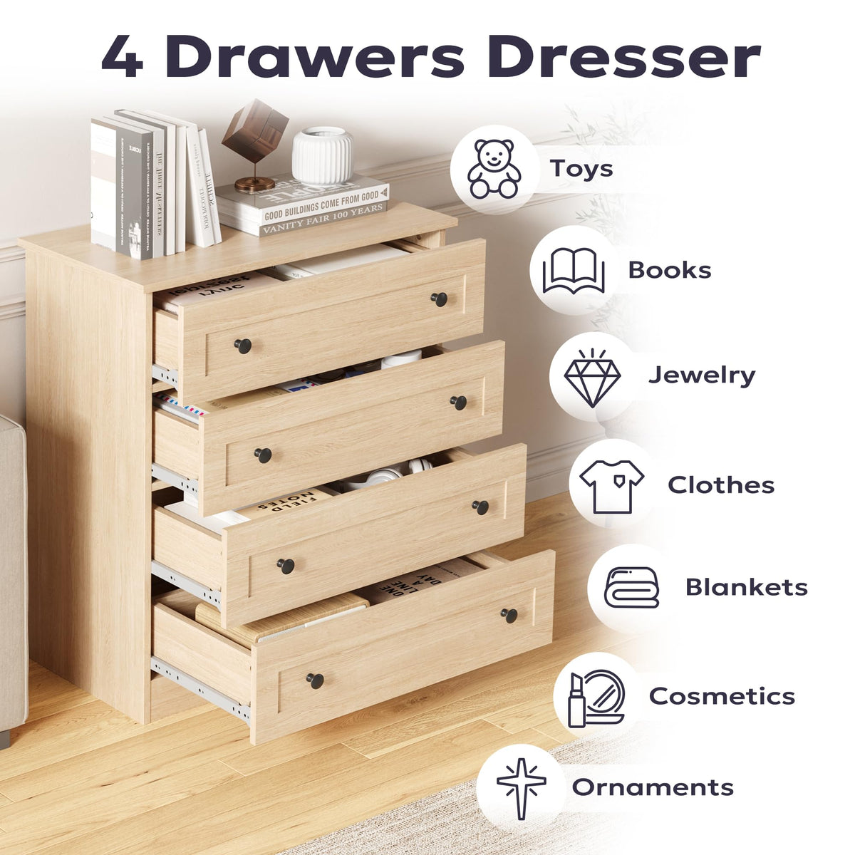 4 Drawer Dresser T258815