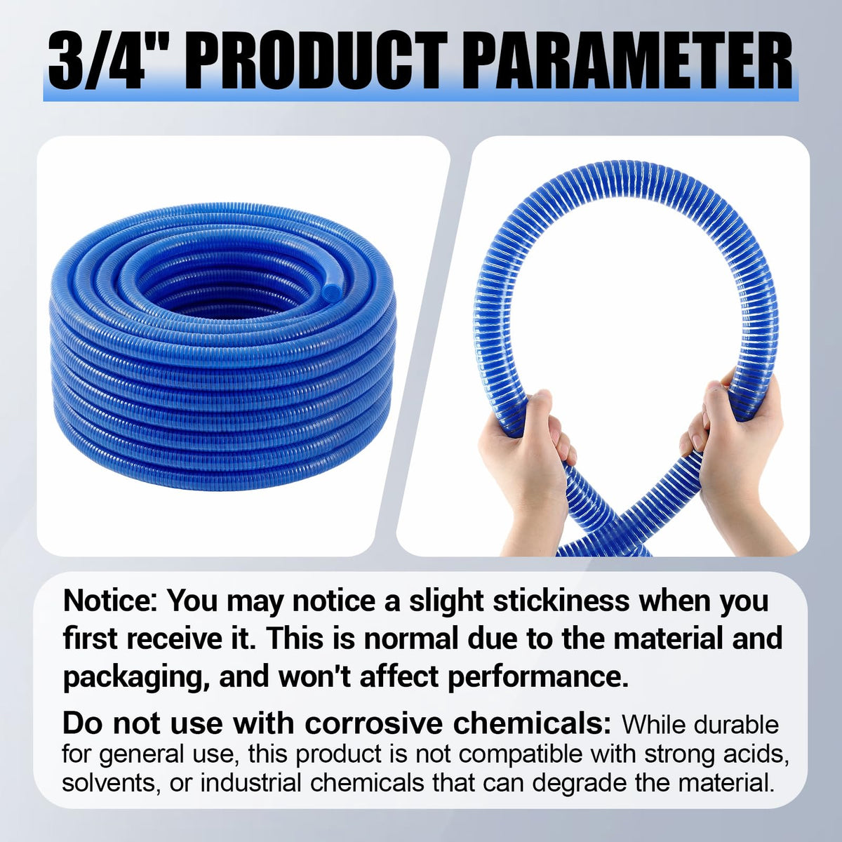 Blue Heavy Duty PVC Suction Hose A638