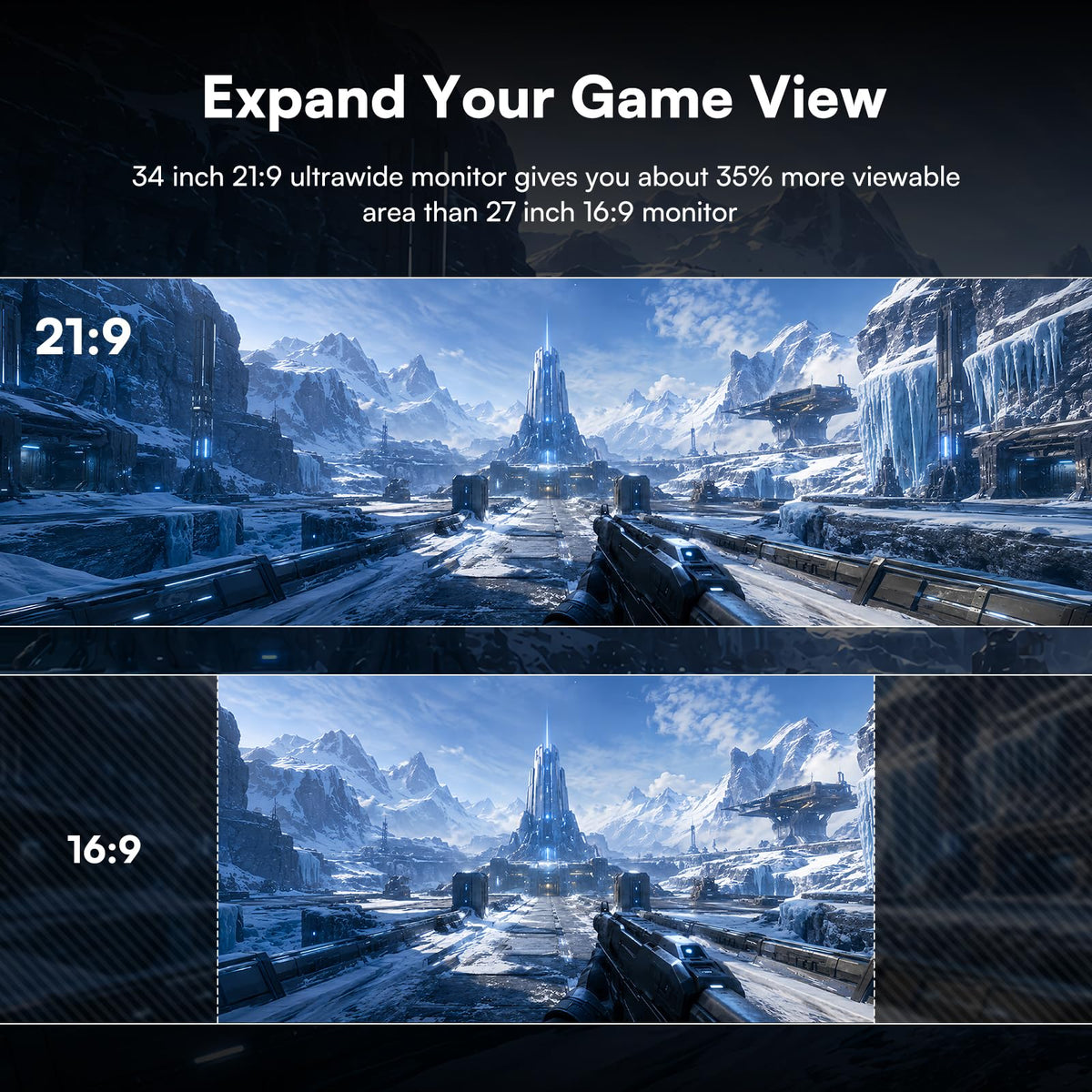 34 Inch Ultrawide Curved Gaming Monitor WQHD 165Hz 1500R V32575