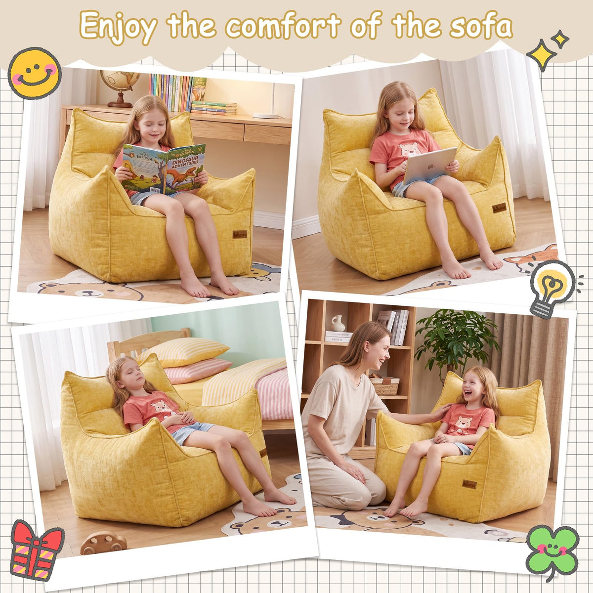 Fluffy Bean Bag Chair M2877