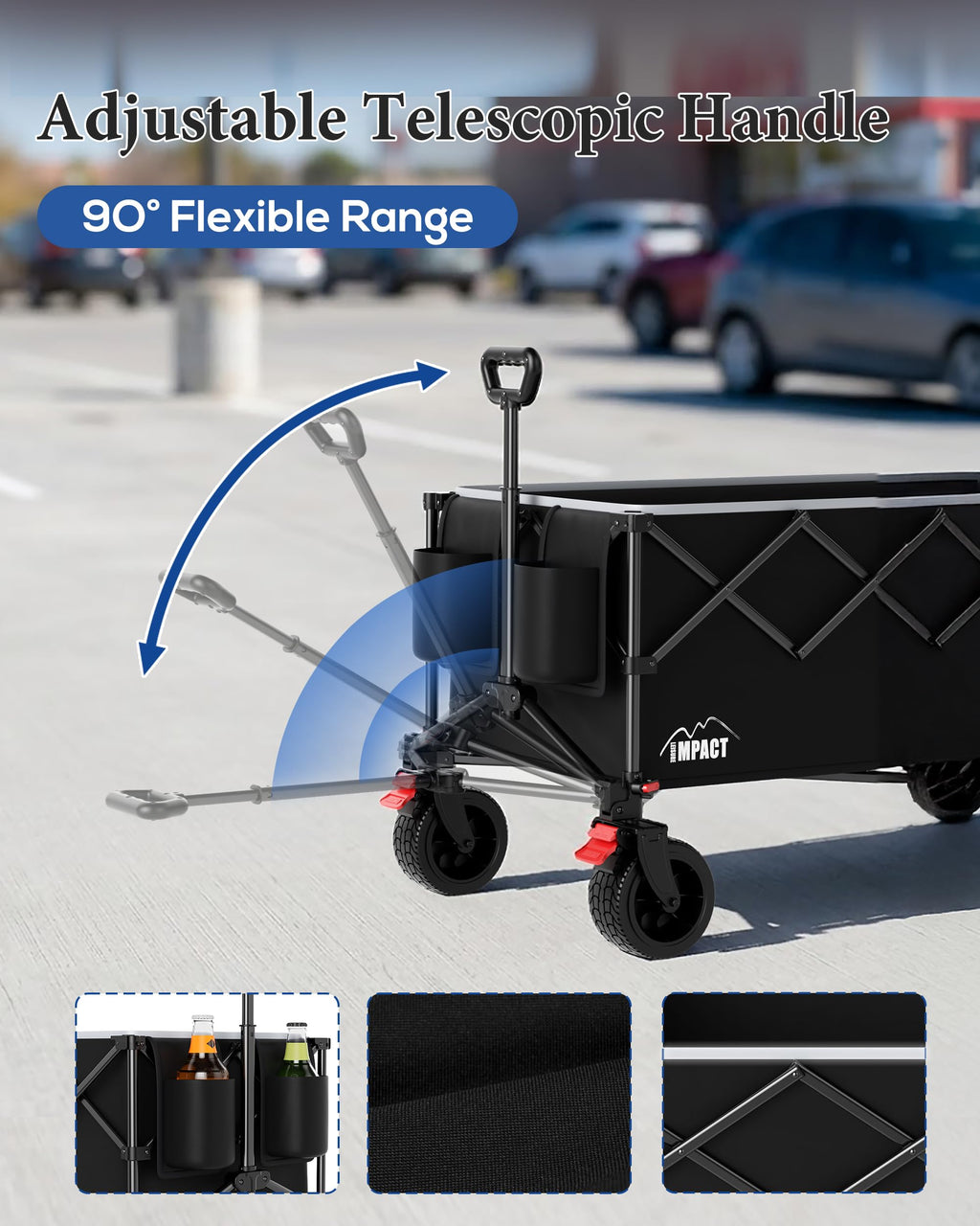 46" Collapsible Wagon Cart 300L Capacity F126923