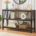 Brown 3 Tier Console Table with Open Shelves B3127