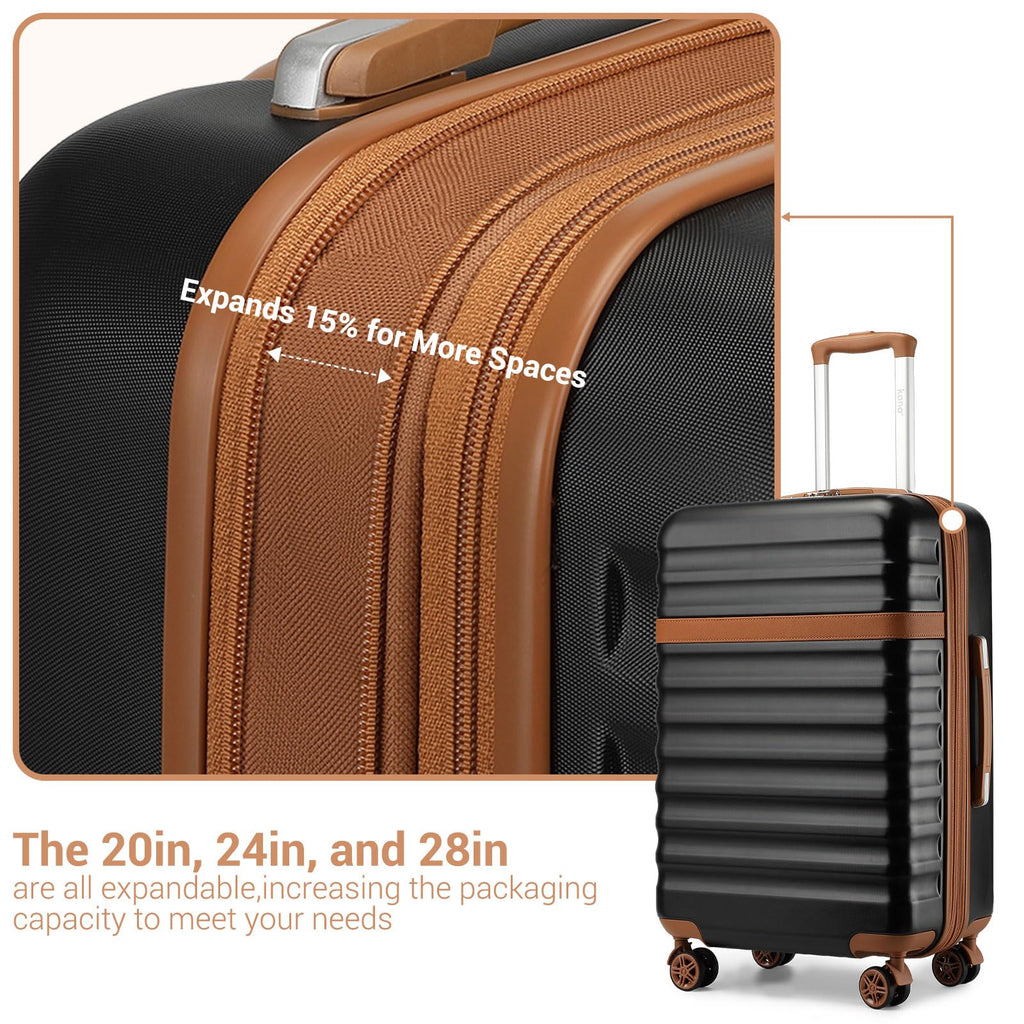 Black 20in Expandable Hardshell Carry-On Q4124