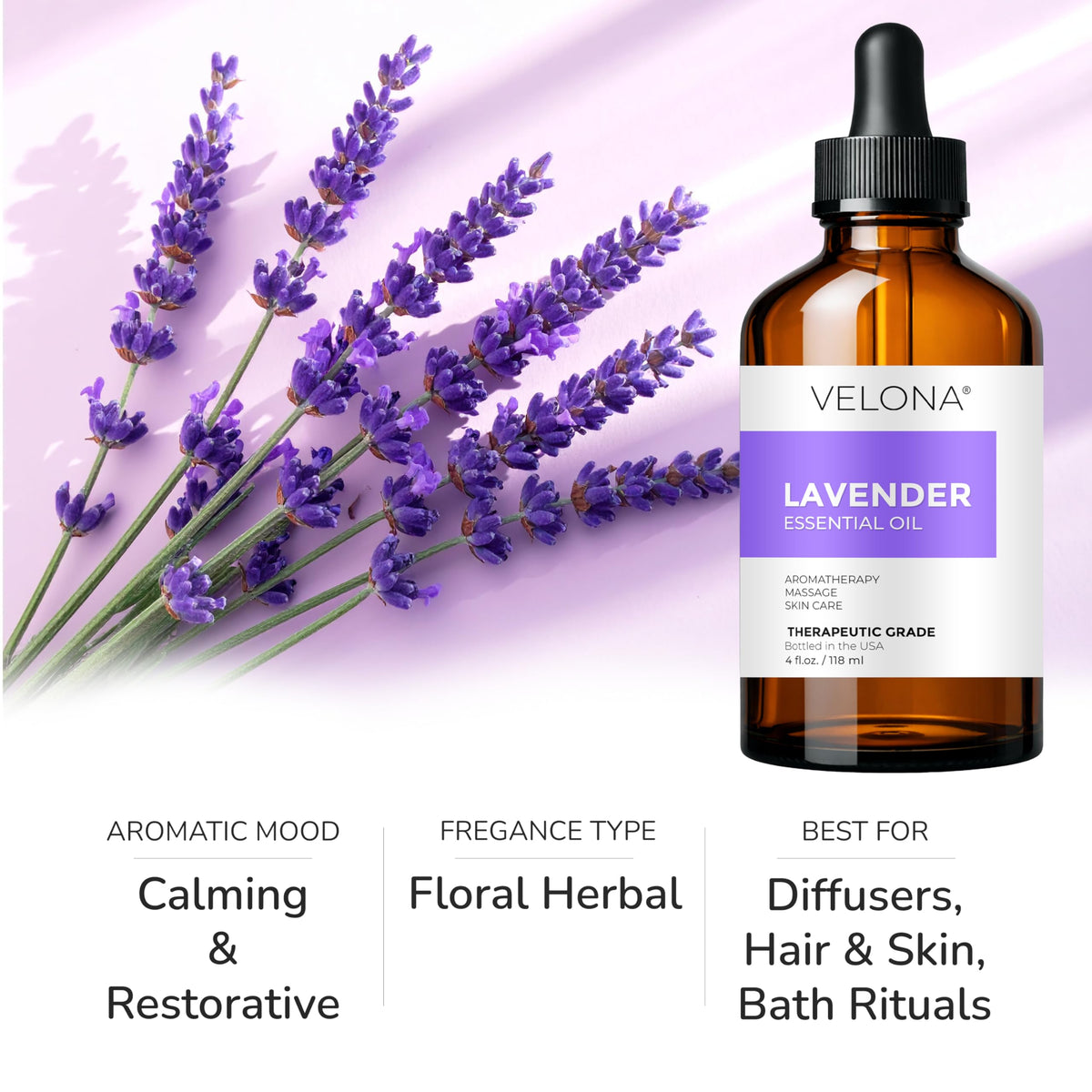 Lavender Essential Oil 4 fl oz L16223