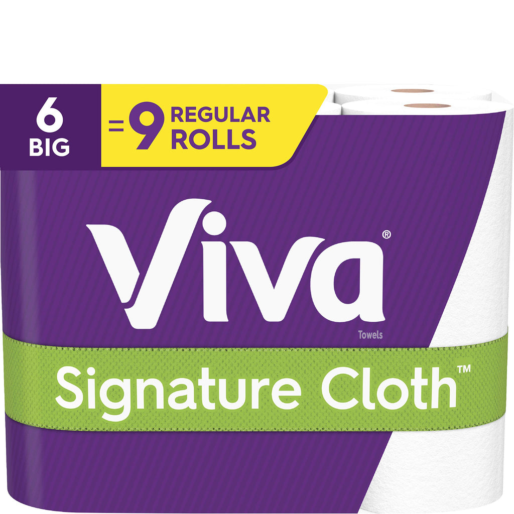 White Paper Towels, 6 Big Rolls X17589