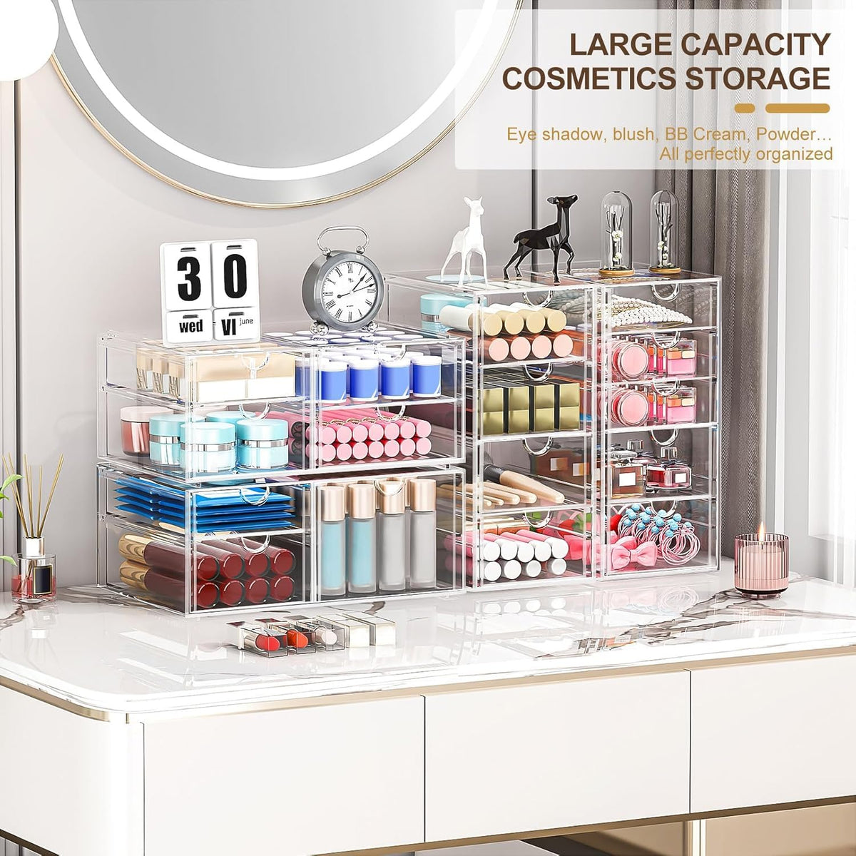 Acrylic 16-Drawer Storage & Makeup Organizer L26237