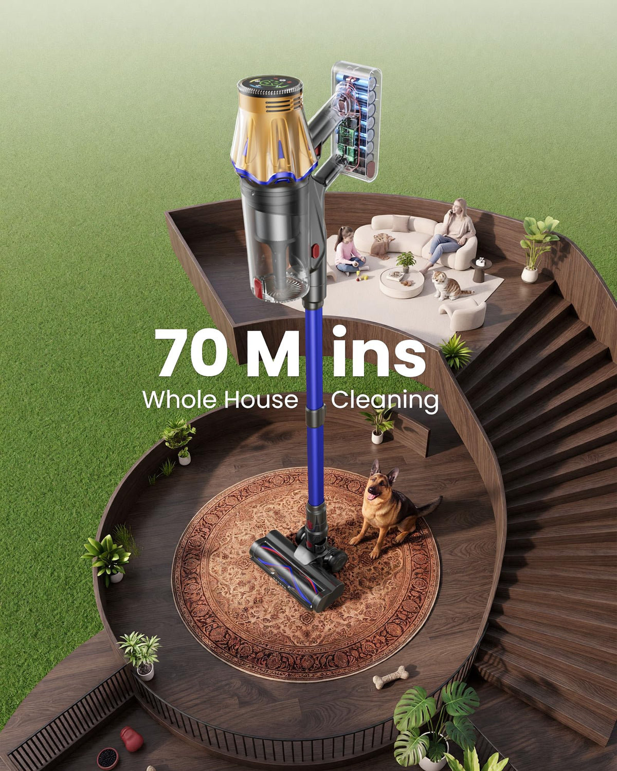 650W 60KPA Cordless Stick Vacuum Cleaner S64458