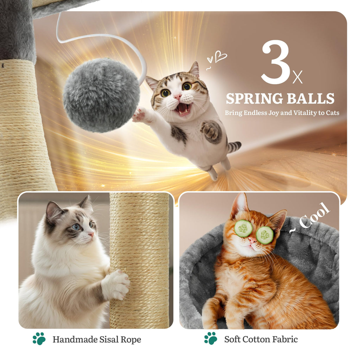 75-Inch Tall Multi-Level Cat Tree R89015